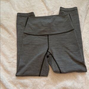 Gray High-Waisted Leggings